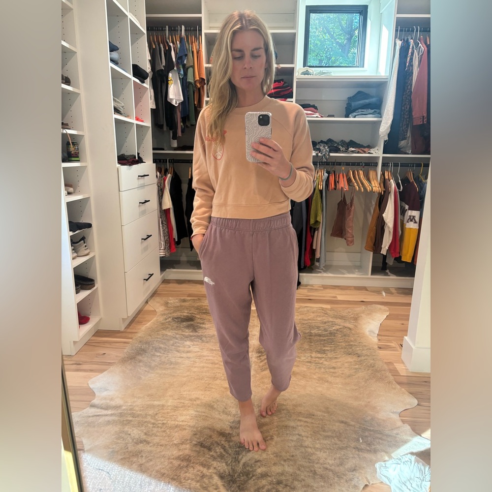 North face lavender sweat pants